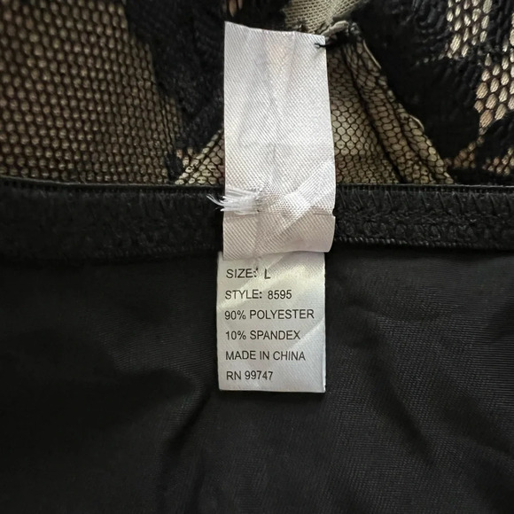 Women’s Heavenly Shapewear Black Lace Shapewear Lingerie Slip Dress size L EUC - Picture 5 of 5